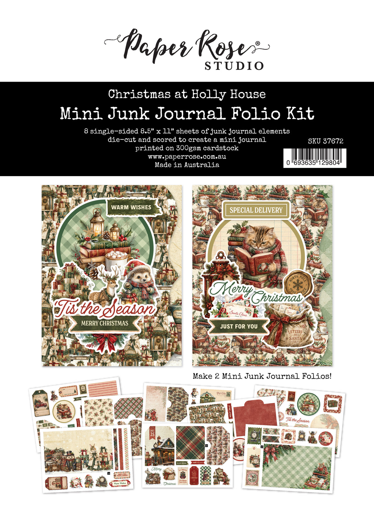 Christmas at Holly House 8.5x11" Mini Folio Kit 37672