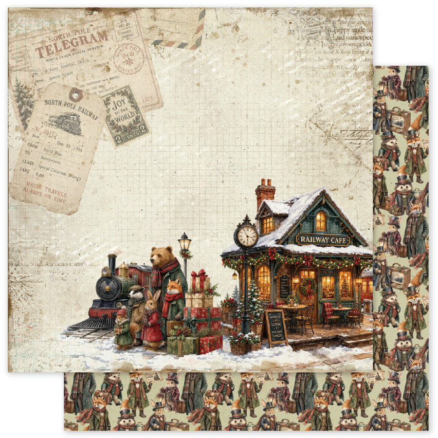 Christmas at Holly House Basics B 12x12 Paper (12 pc Bulk Pack) 37651