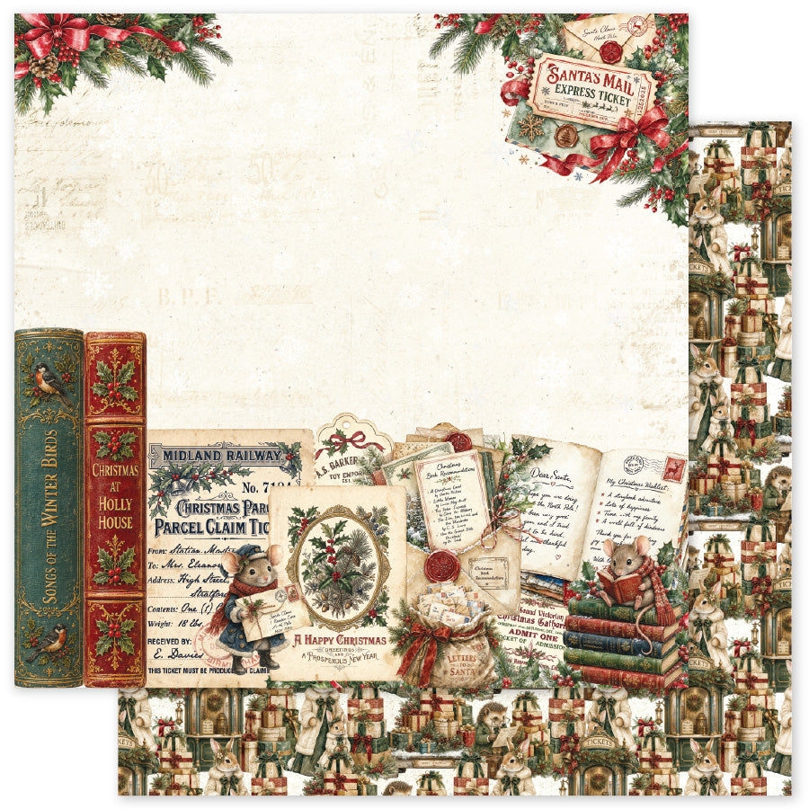 Christmas at Holly House Basics D 12x12 Paper (12 pc Bulk Pack) 37657