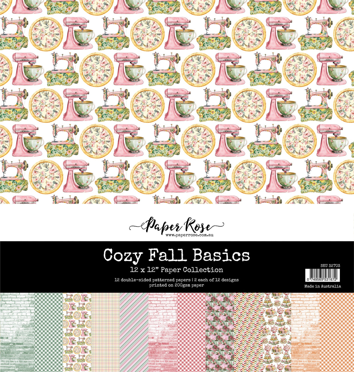Cozy Fall Basics 12x12 Paper Collection 32703 - Paper Rose Studio