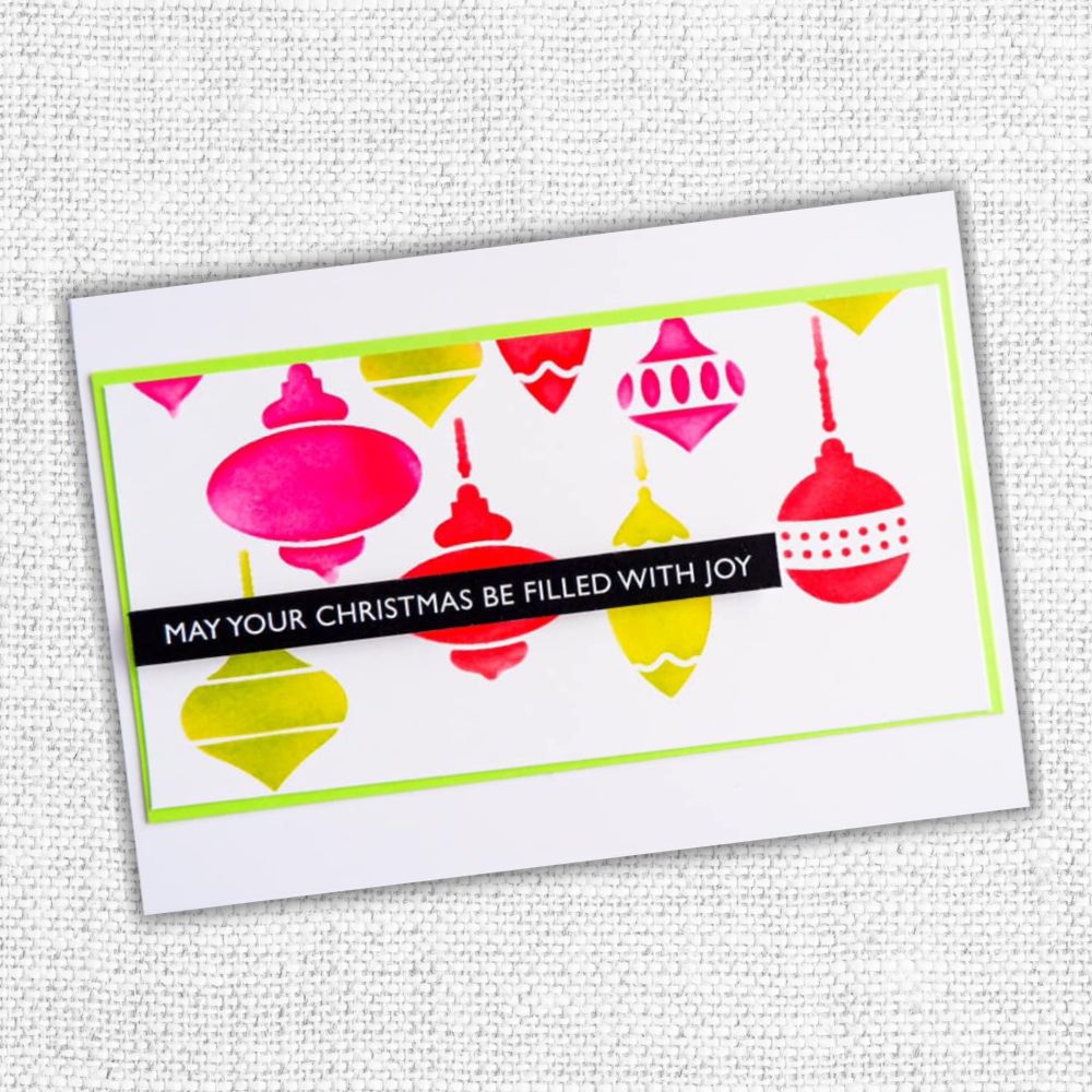 Christmas Baubles 6x6" Stencil 22417 - Paper Rose Studio