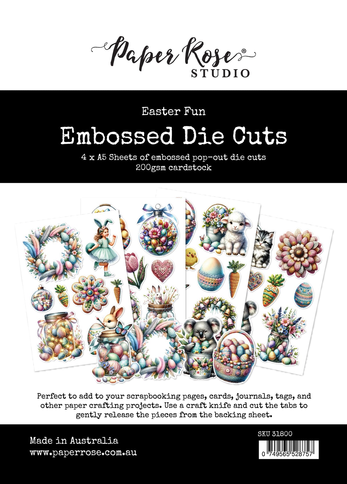 Easter Fun Embossed Die Cuts 31800 - Paper Rose Studio