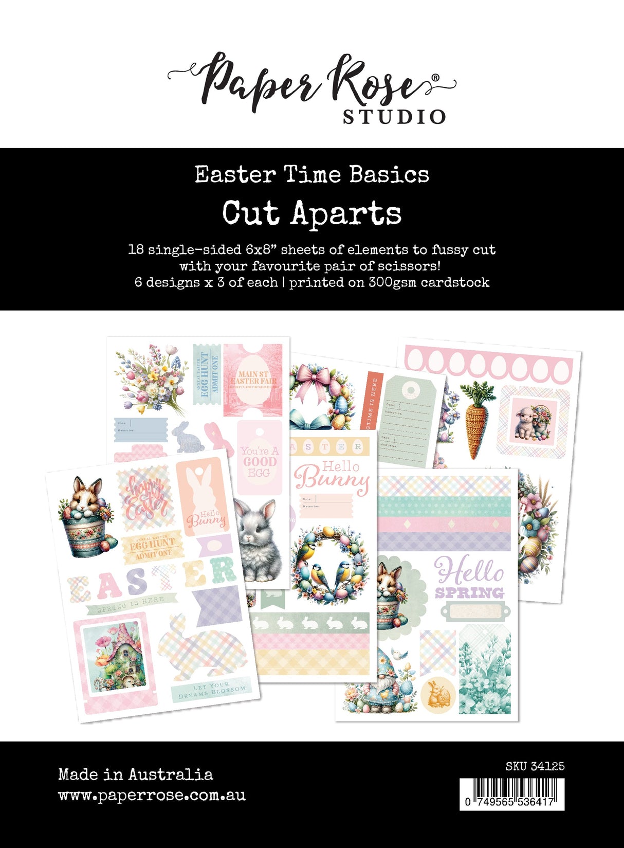Easter Time Basics Cut Aparts Paper Pack 34125 - Paper Rose Studio