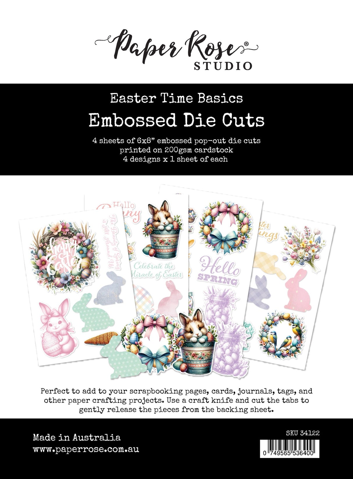 Easter Time Basics Embossed Die Cuts 34122 - Paper Rose Studio