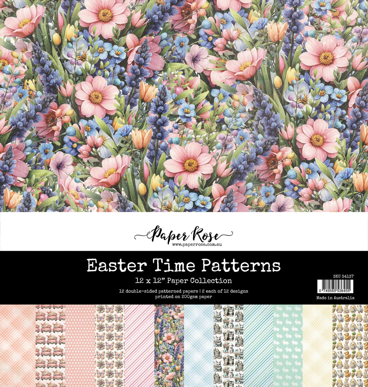 Easter Time Patterns 12x12 Paper Collection 34137 - Paper Rose Studio