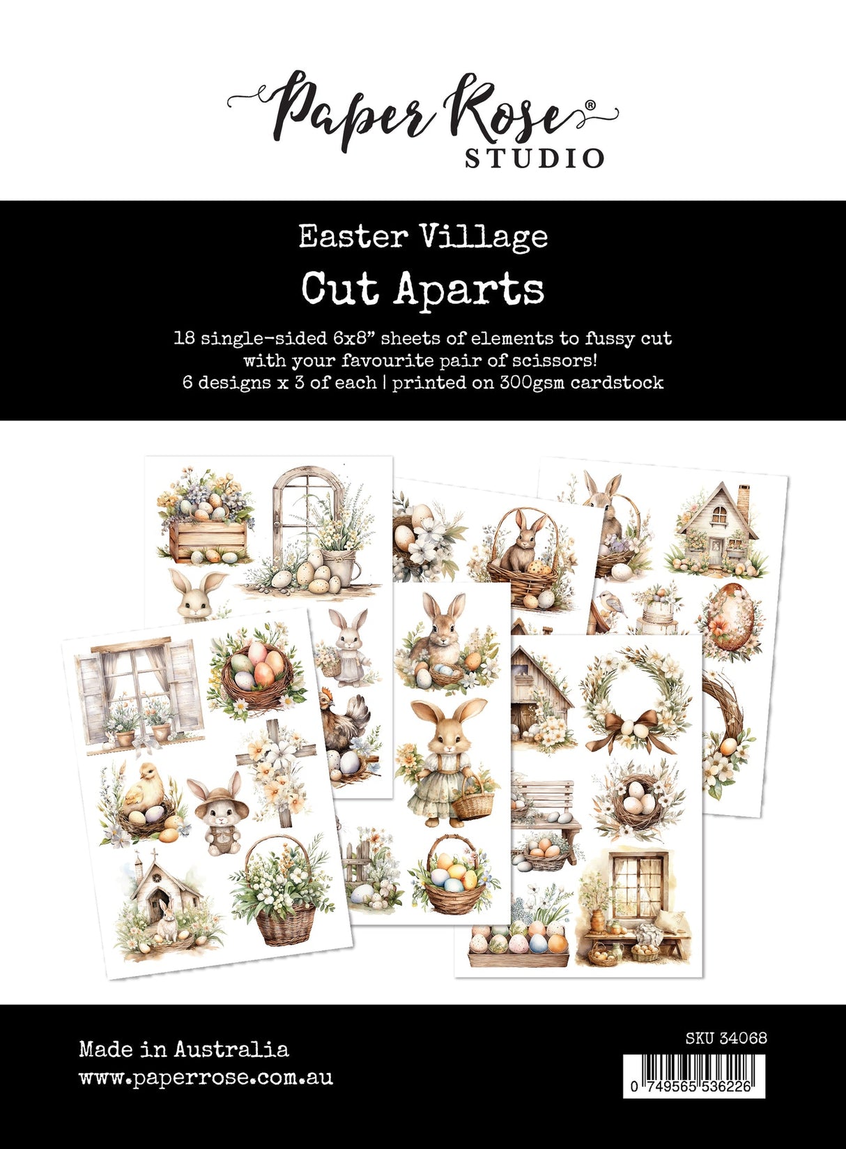 Easter Village Cut Aparts Paper Pack 34068 - Paper Rose Studio