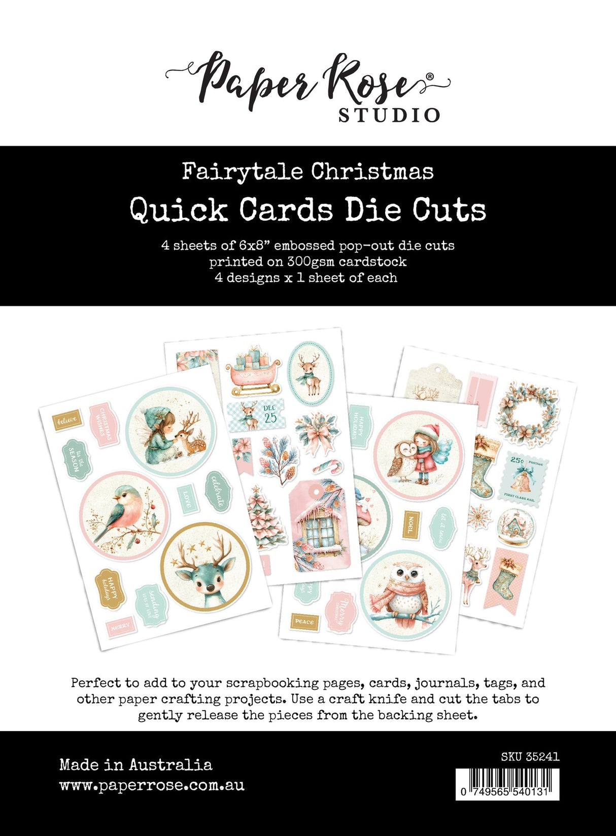 Fairytale Christmas 6x8" Quick Cards Die Cuts 35241 - Paper Rose Studio