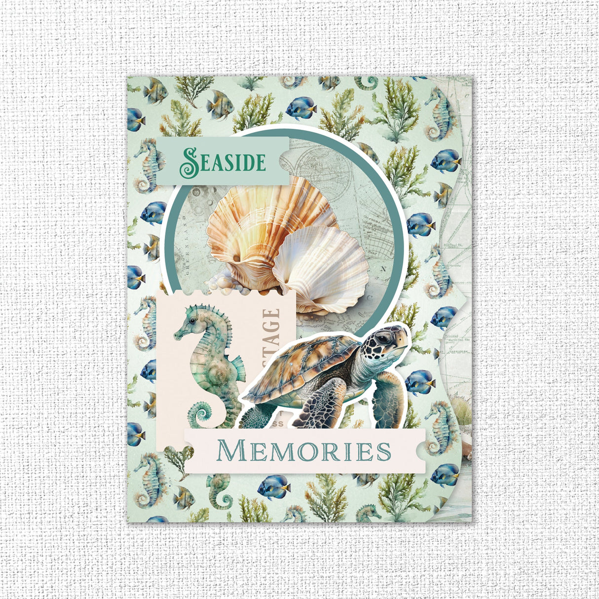 Seaside Memories 8.5x11" Mini Folio Kit 35353 - Paper Rose Studio