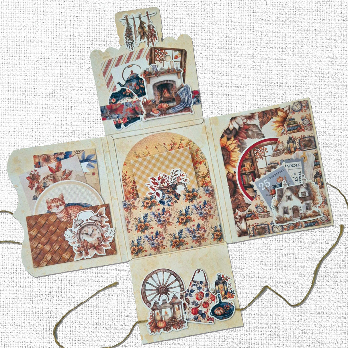 Golden Days 8.5" x 11" Mini Junk Journal Folio Kit 35344 - Paper Rose Studio