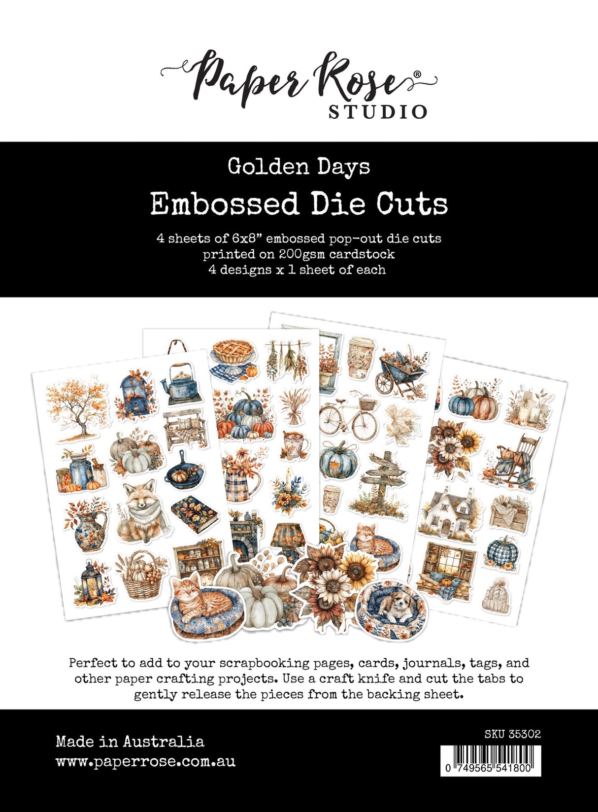 Golden Days Embossed Die Cuts 35302 - Paper Rose Studio