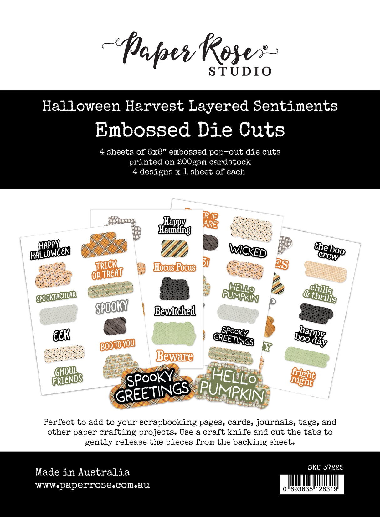 Halloween Harvest 6 x 8" Layered Sentiments 37225