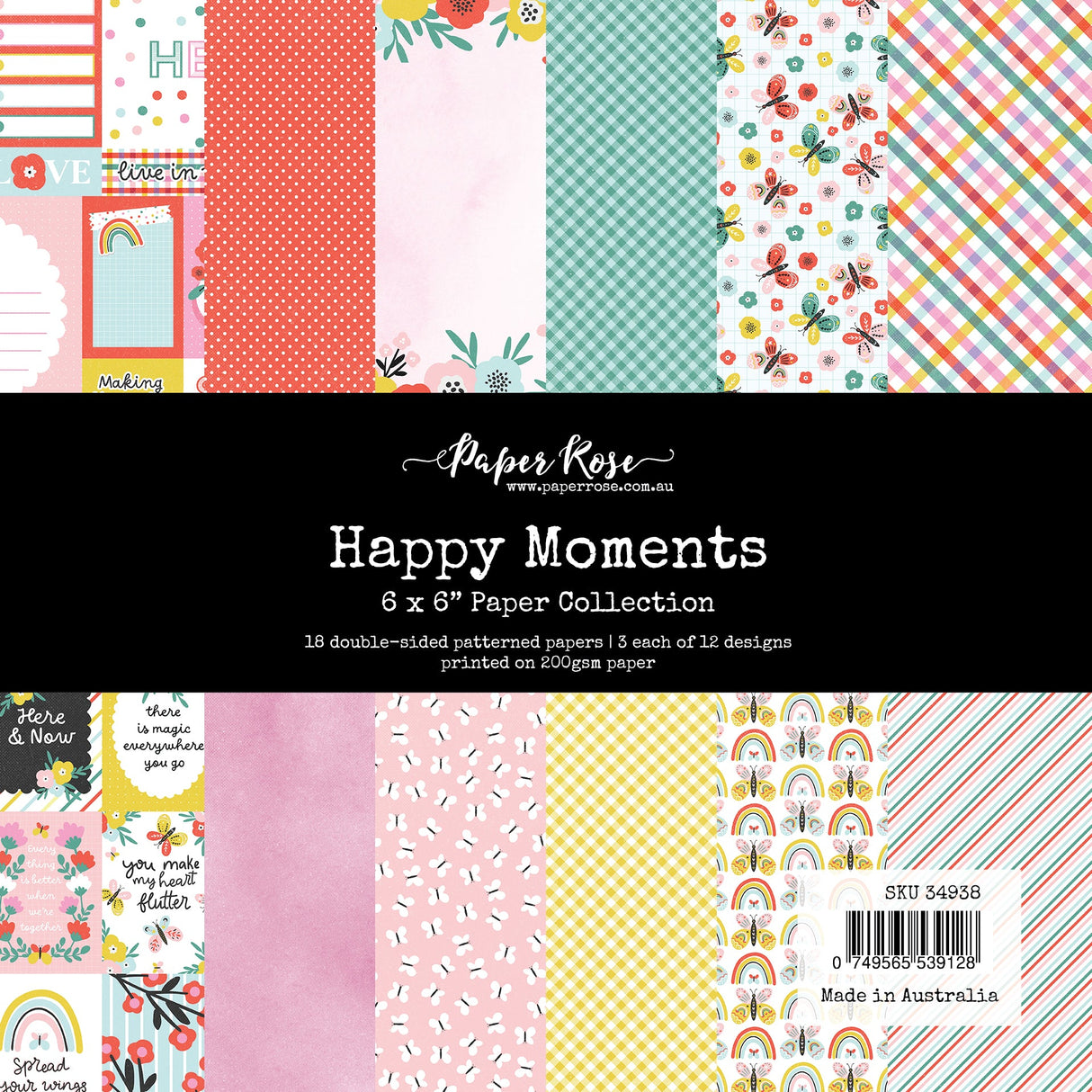 Happy Moments 6x6 Paper Collection 34938 - Paper Rose Studio