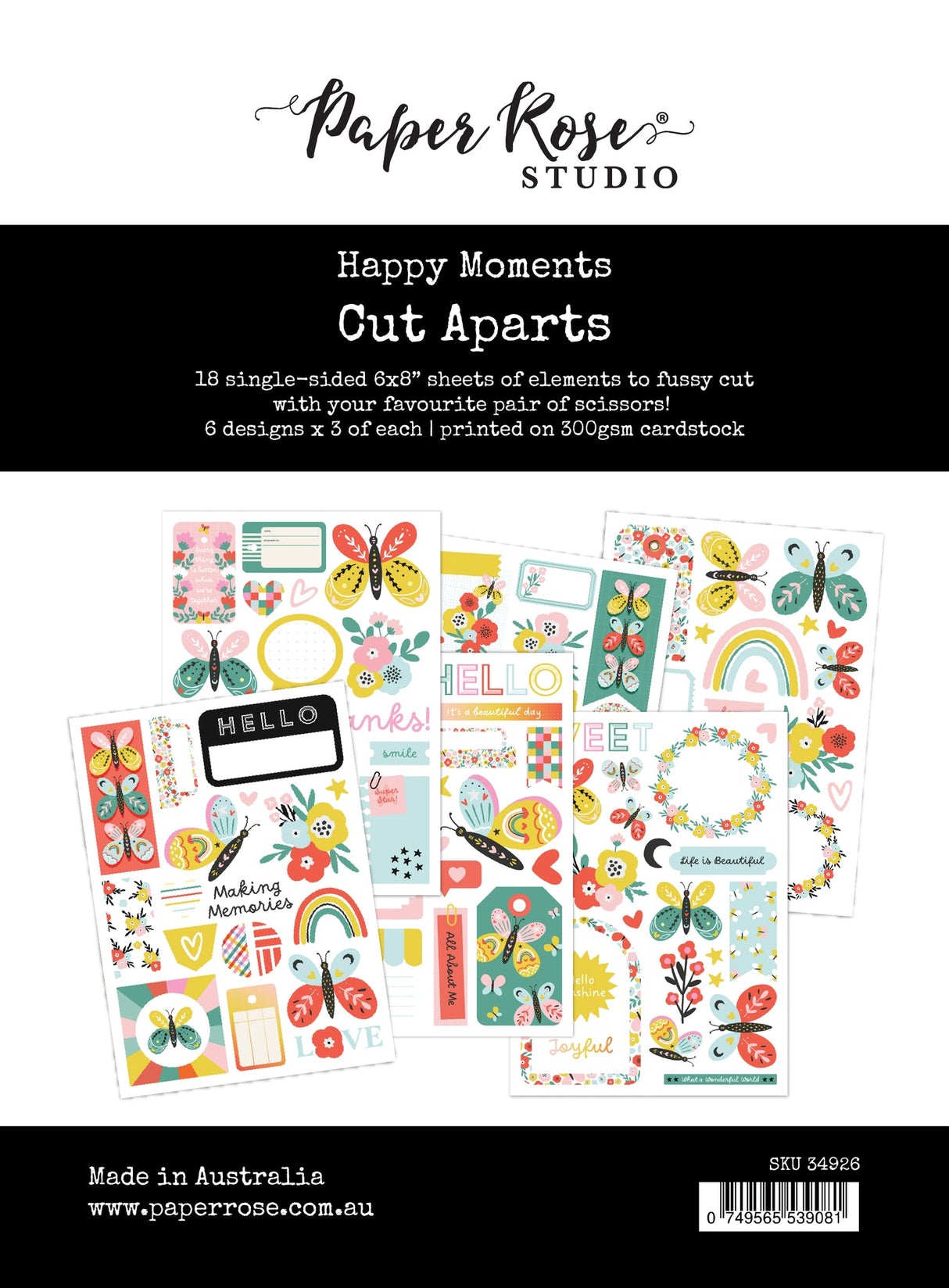 Happy Moments Cut Aparts Paper Pack 34926 - Paper Rose Studio
