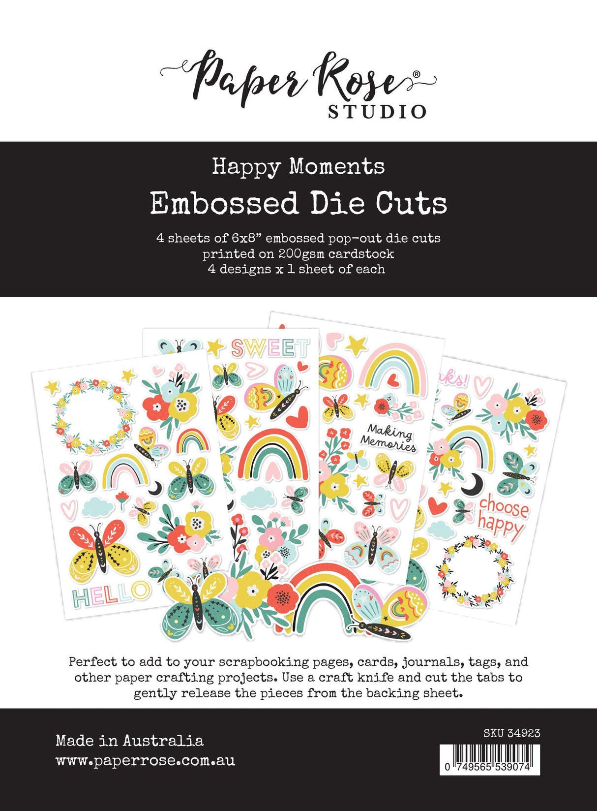 Happy Moments Embossed Die Cuts 34923 - Paper Rose Studio