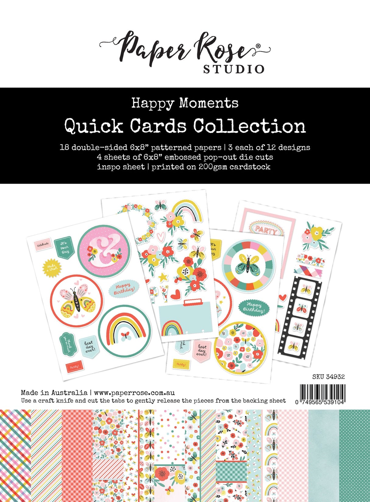 Happy Moments 6x8" Quick Cards Collection 34932 - Paper Rose Studio