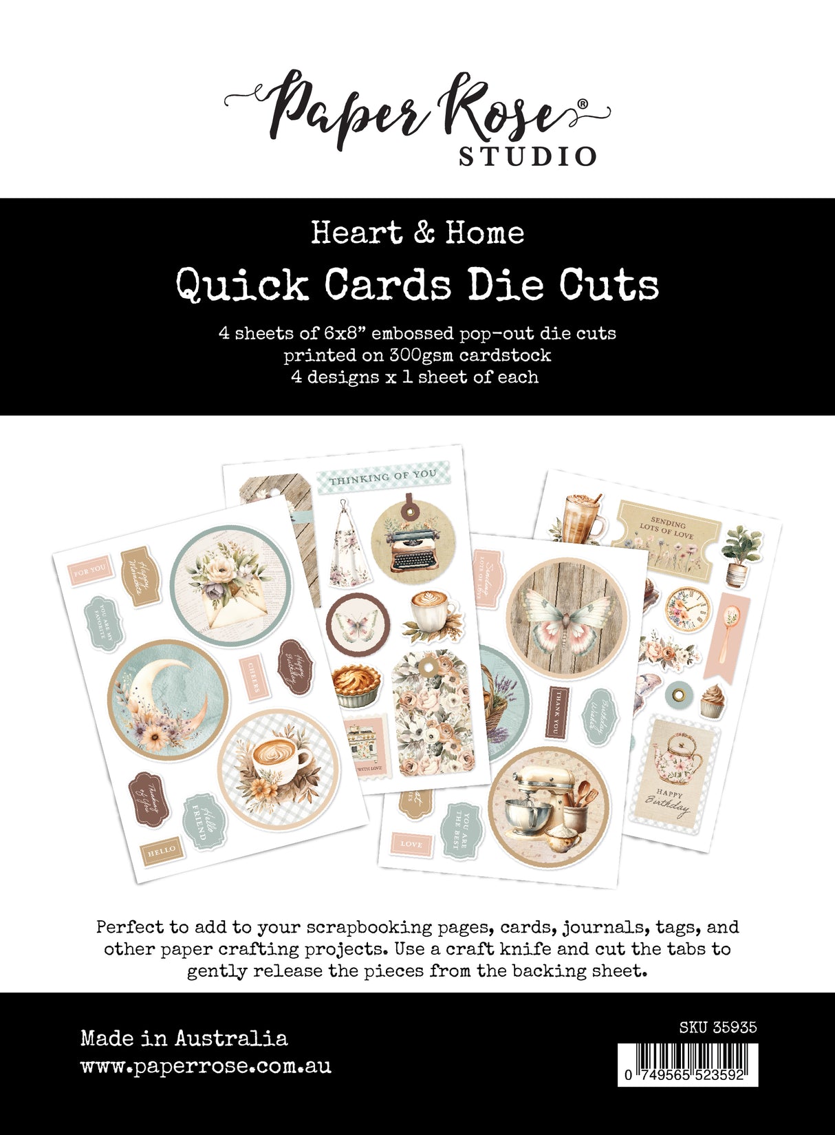 Heart & Home 6x8" Quick Cards Embossed Die Cuts 35935