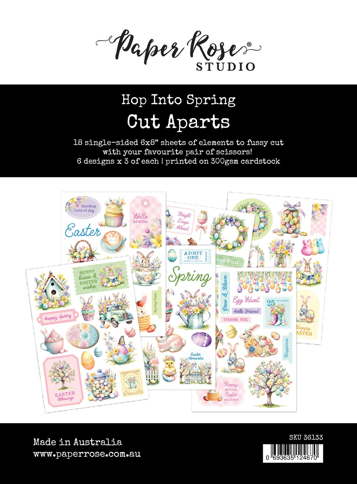 Hop Into Spring 6 x 8" Cut Aparts 36133 - Paper Rose Studio