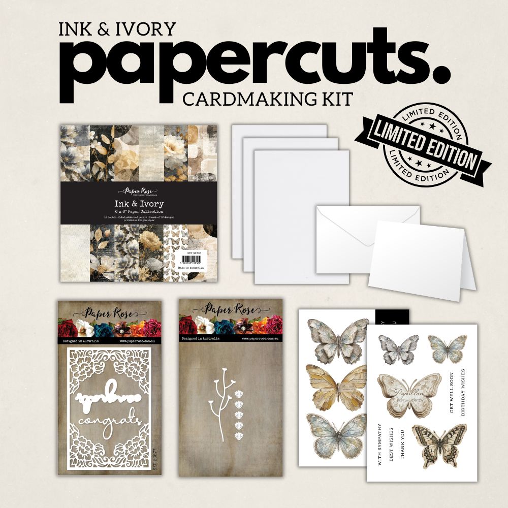 Ink & Ivory Papercuts LIMITED EDITION Cardmaking Kit with METAL DIES 36808