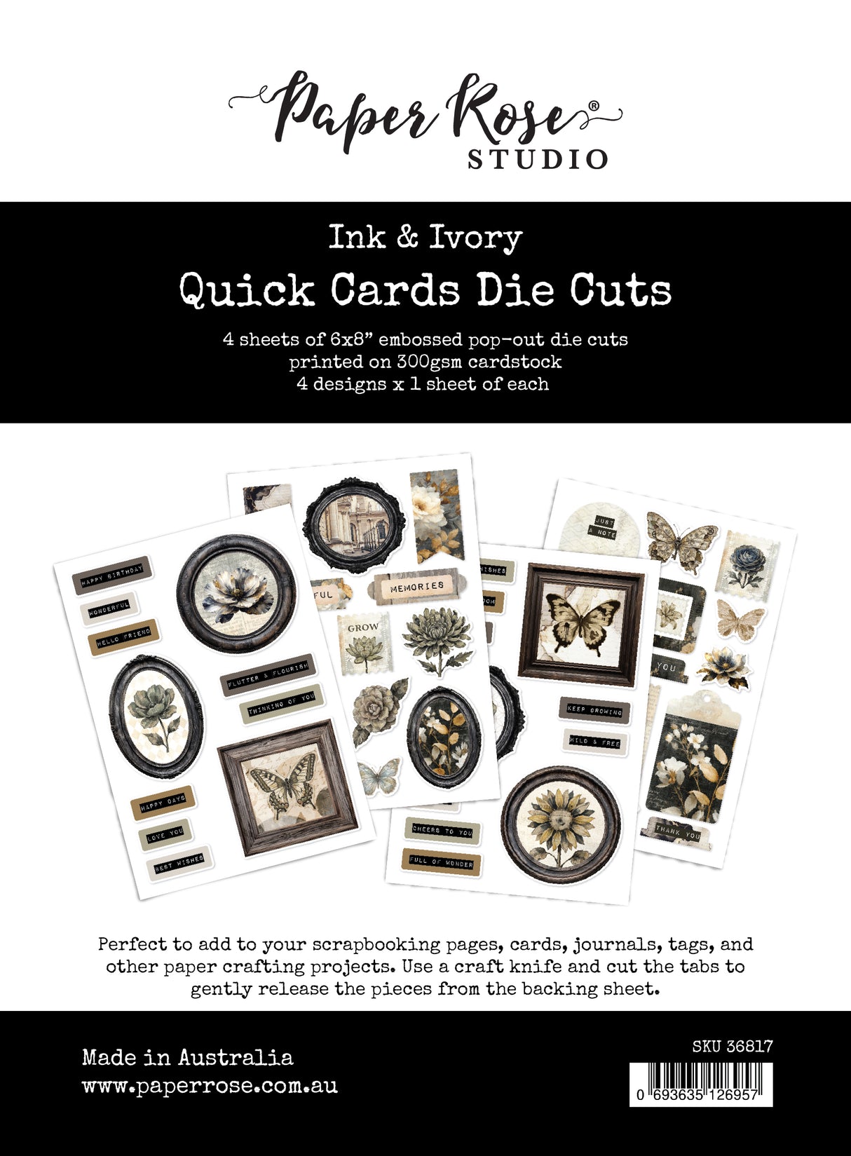 Ink & Ivory 6 x 8" Quick Card Die Cuts 36817