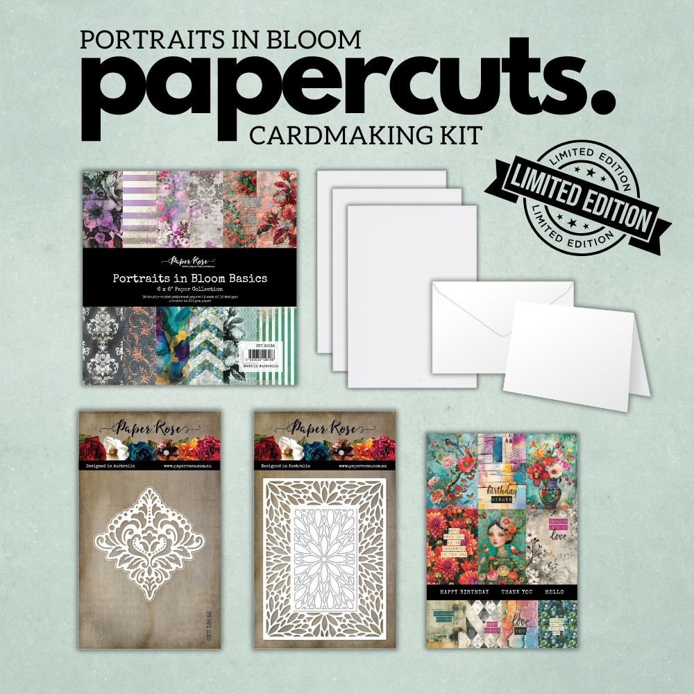 Portraits in Bloom LIMITED EDITION Papercuts Cardmaking Kit with METAL DIES 36703