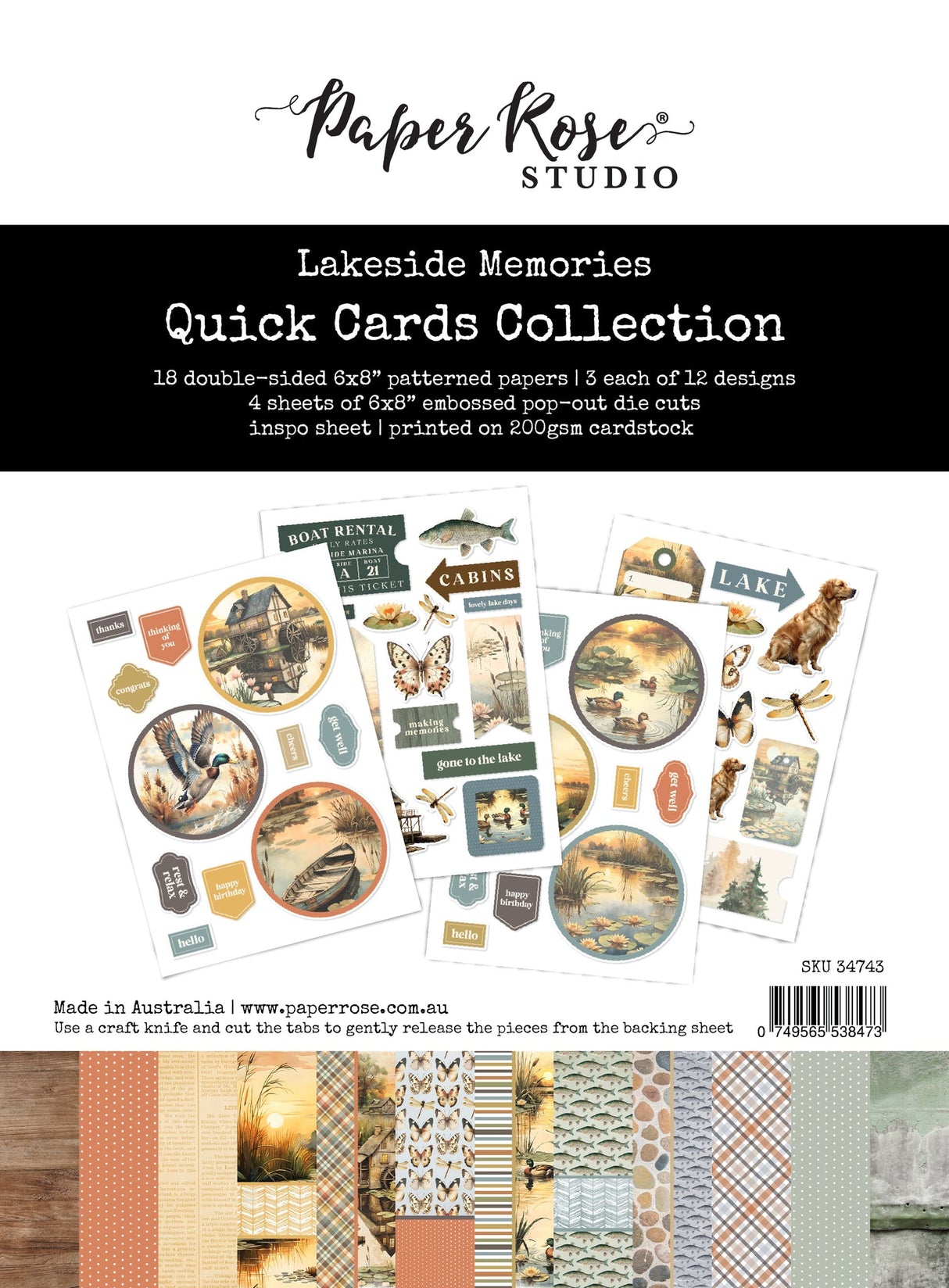 Lakeside Memories 6x8" Quick Cards Collection 34743 - Paper Rose Studio