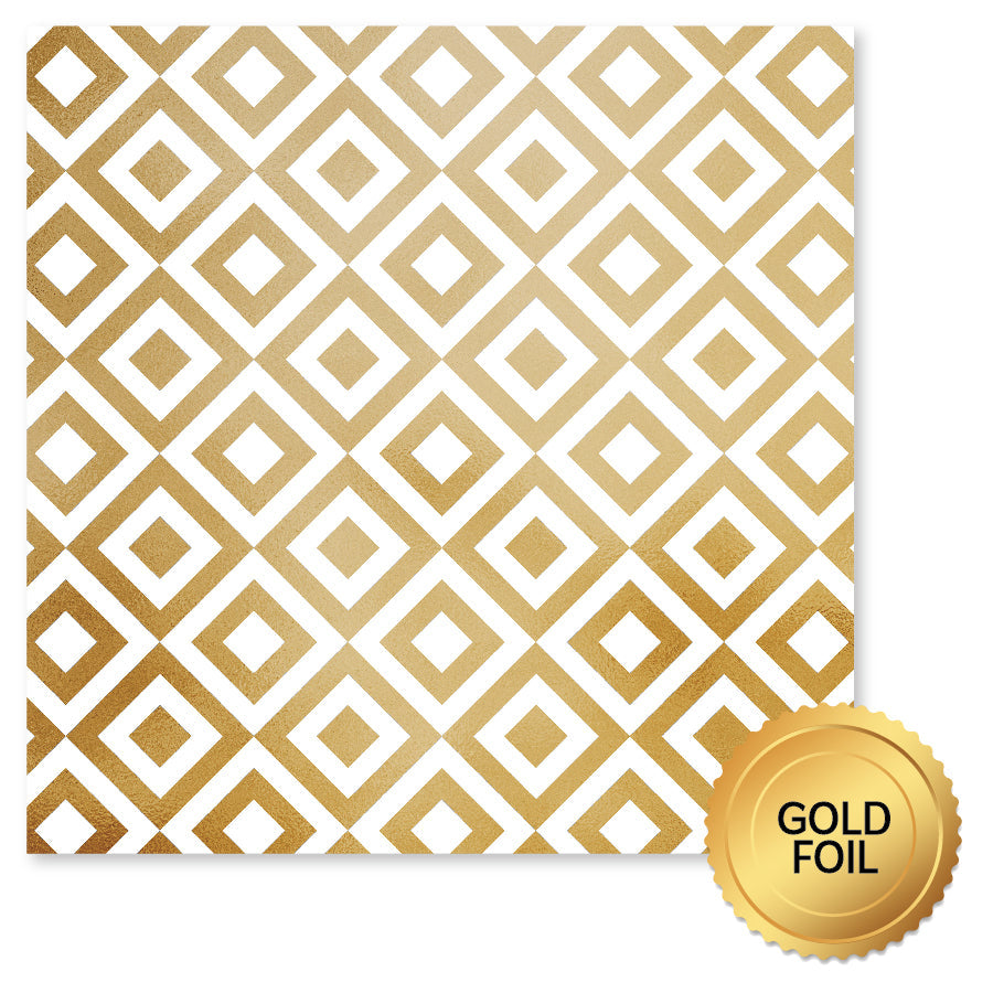 Lavender & Roses Gold Foil C 12x12 Paper (6pc Bulk Pack) 32229 - Paper Rose Studio
