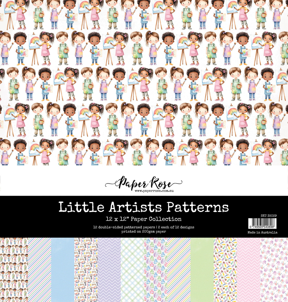Little Artists Patterns 12x12 Paper Collection 35029 - Paper Rose Studio