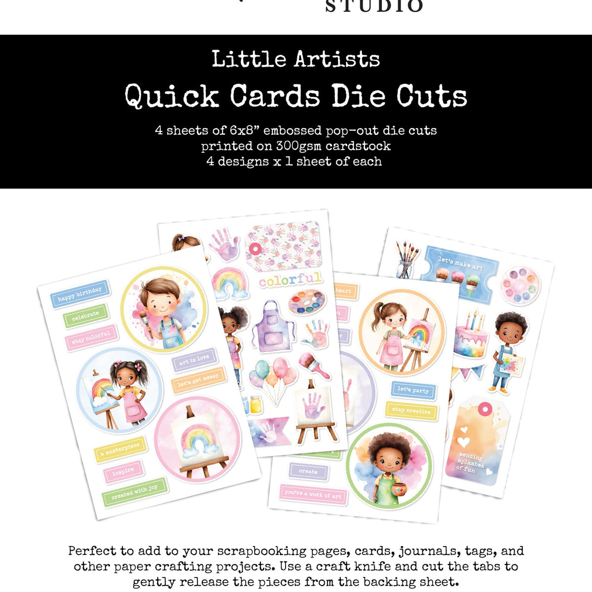 Little Artists 6x8" Quick Card Die Cuts 35008 – Paper Rose Studio USA ...