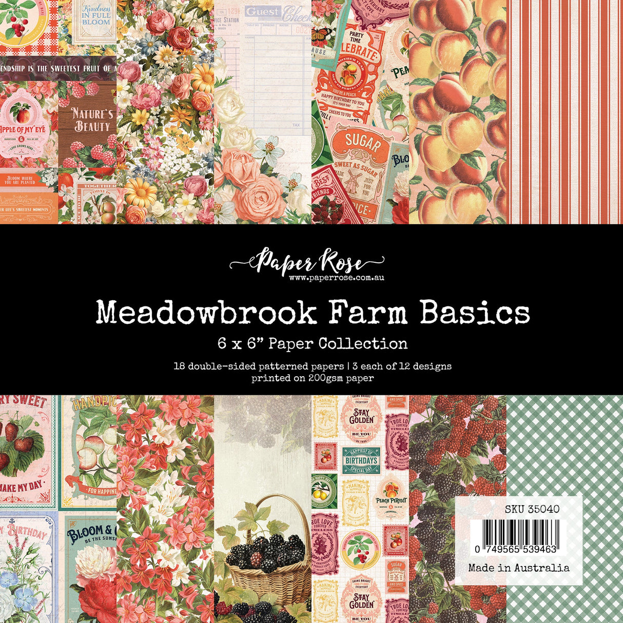 Meadowbrook Farm Basics 6x6 Paper Collection 35040 - Paper Rose Studio