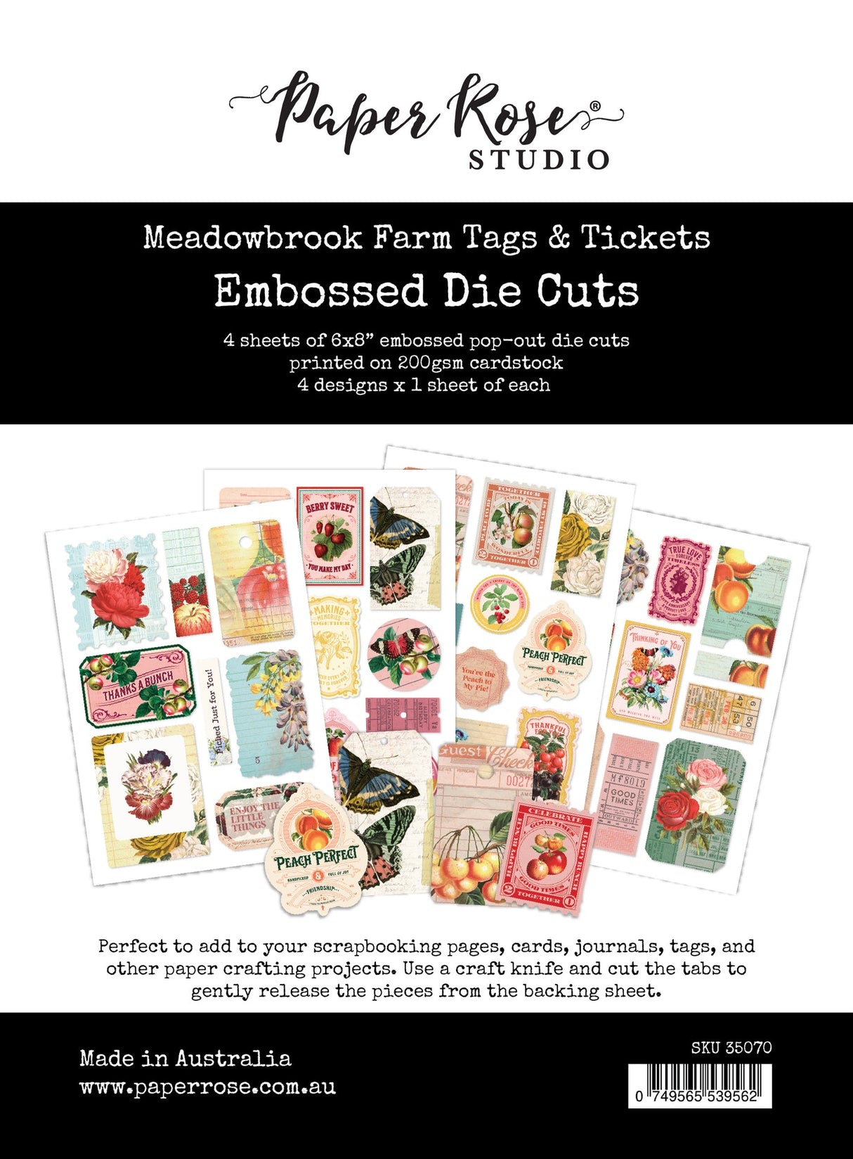 Meadowbrook Farm Tags & Tickets Embossed Die Cuts 35070 - Paper Rose Studio