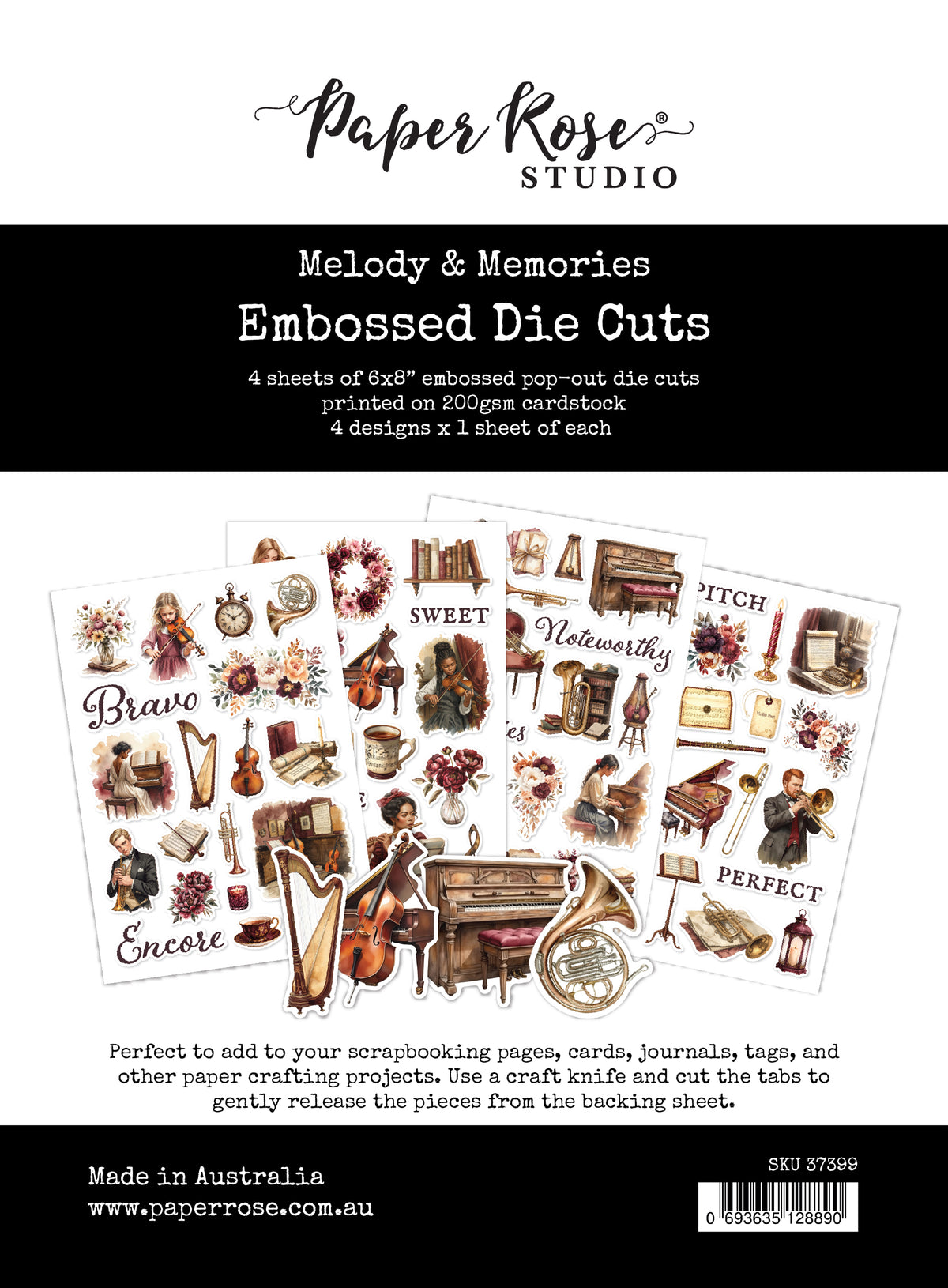 Melody & Memories 6 x 8" Embossed Die Cuts 37399