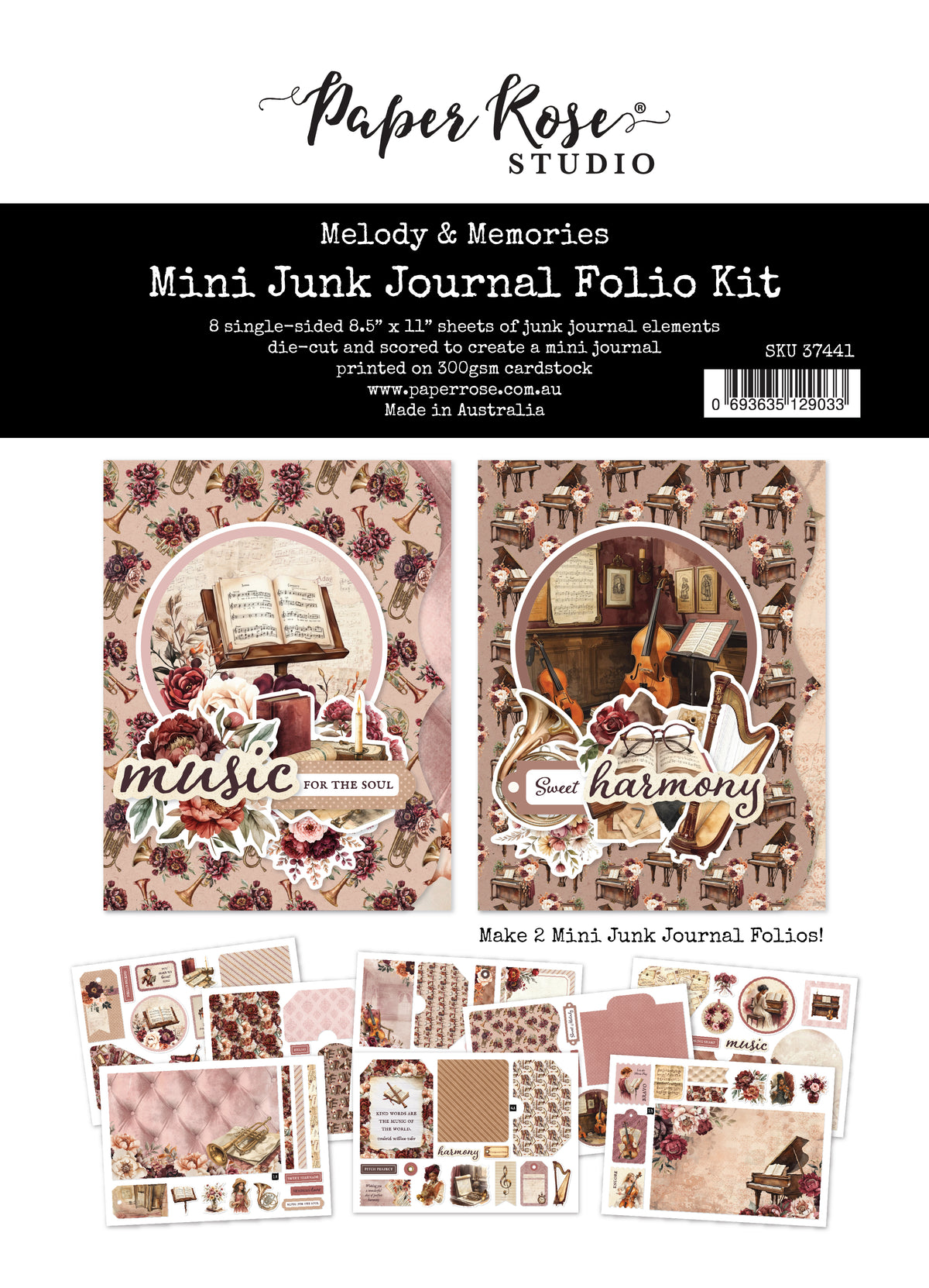 Melody & Memories 8.5x11" Mini Folio Kit 37441