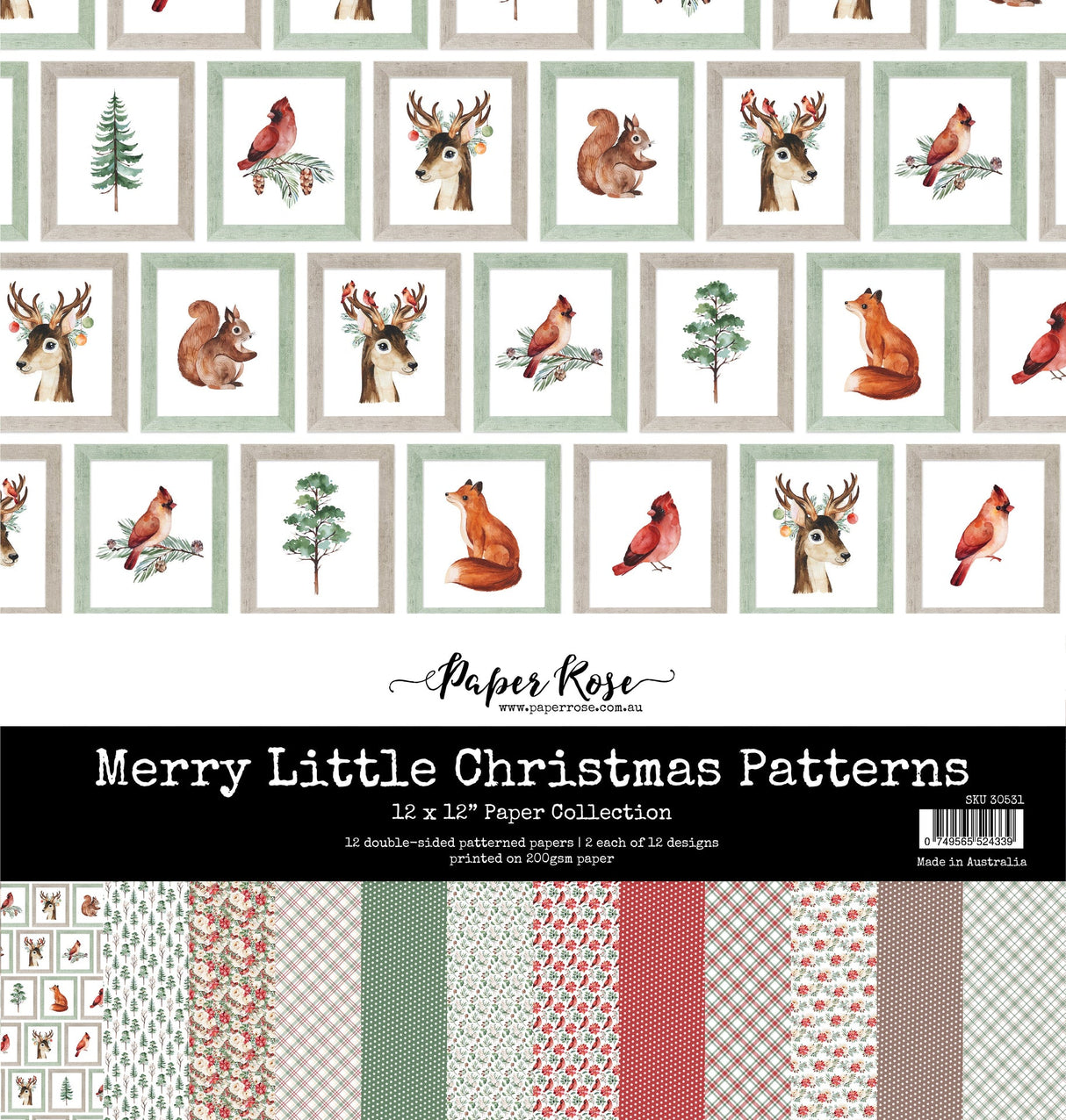 Merry Little Christmas Patterns 12x12 Paper Collection 30531 - Paper Rose Studio