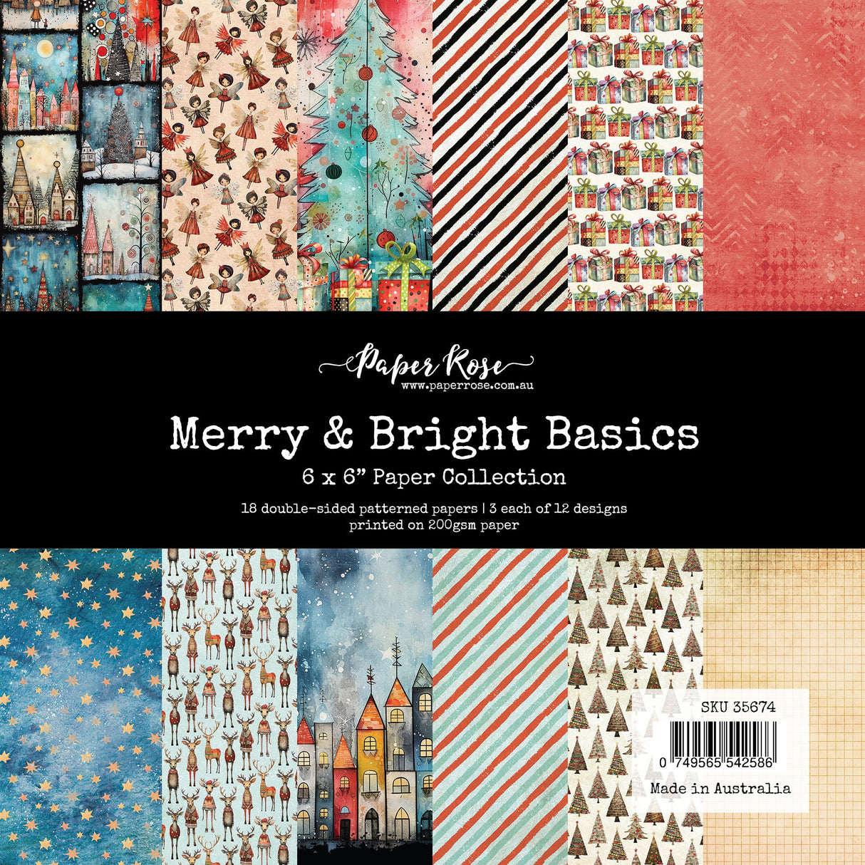 Merry and Bright Basics 6x6 Paper Collection 35674 - Paper Rose Studio