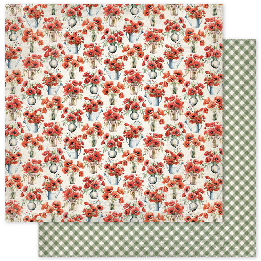 Poppy Garden Basics B 12x12 Paper (12pc Bulk Pack) 34650 - Paper Rose Studio