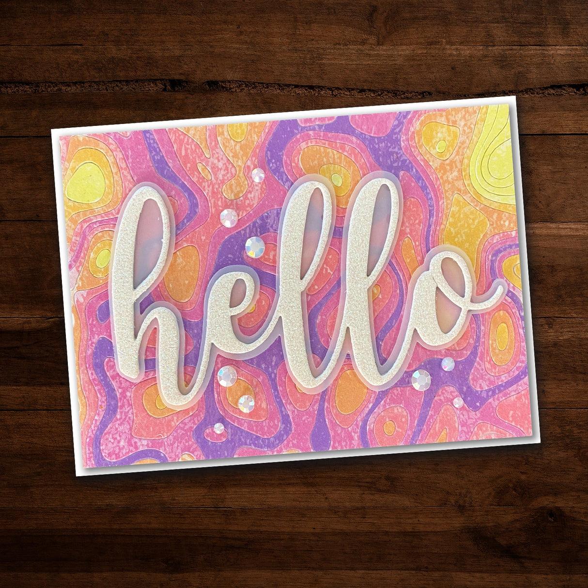 Topographic Background Metal Cutting Die 19148 DISCONTINUED - Paper Rose Studio