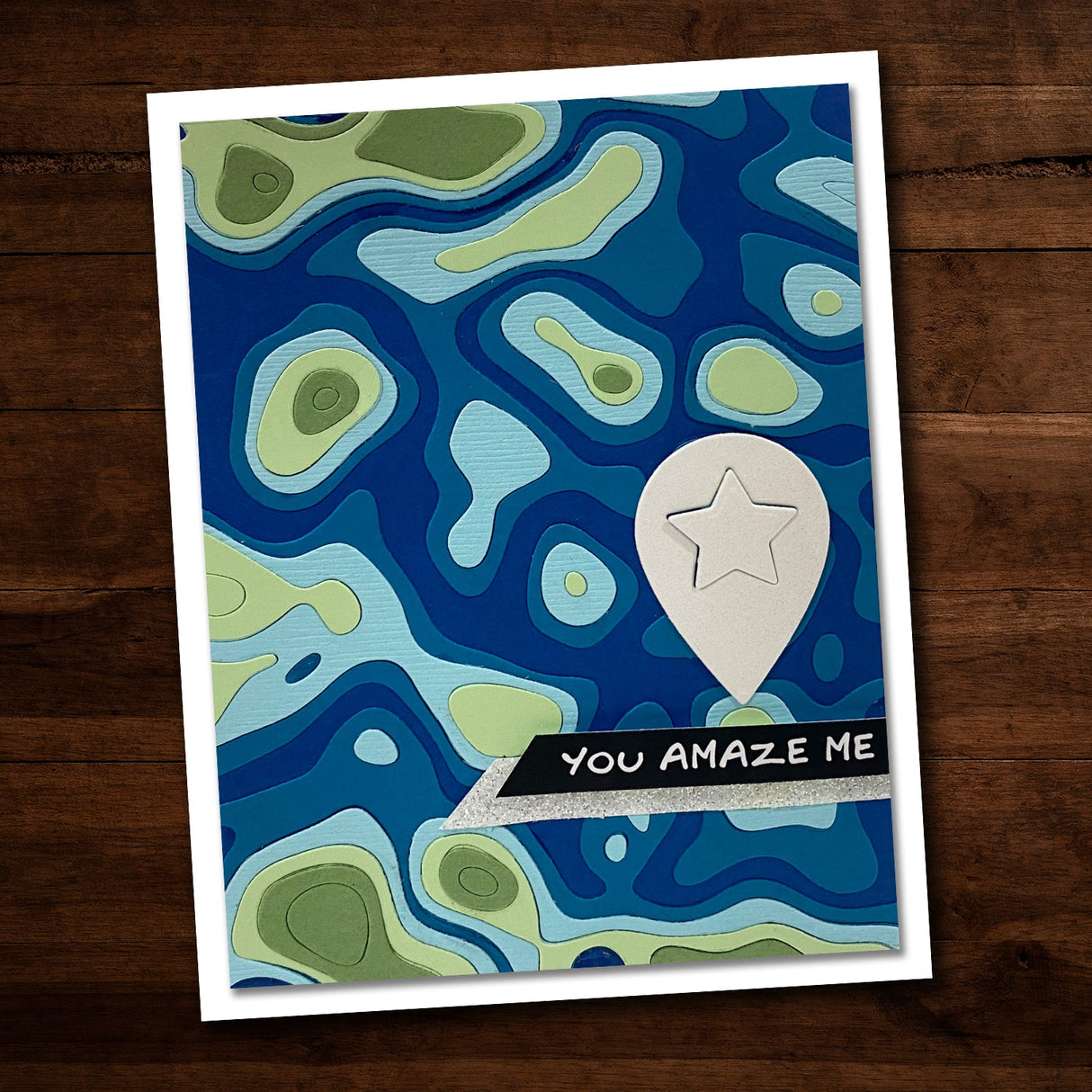 Topographic Background Metal Cutting Die 19148 DISCONTINUED - Paper Rose Studio