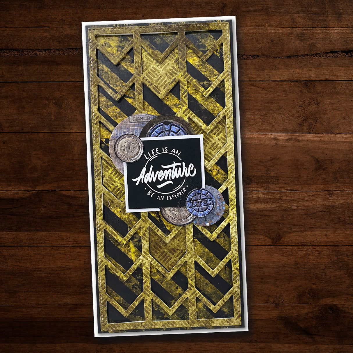 Slimline Card Creator 3 - Chevron Metal Cutting Die 20877 - Paper Rose Studio