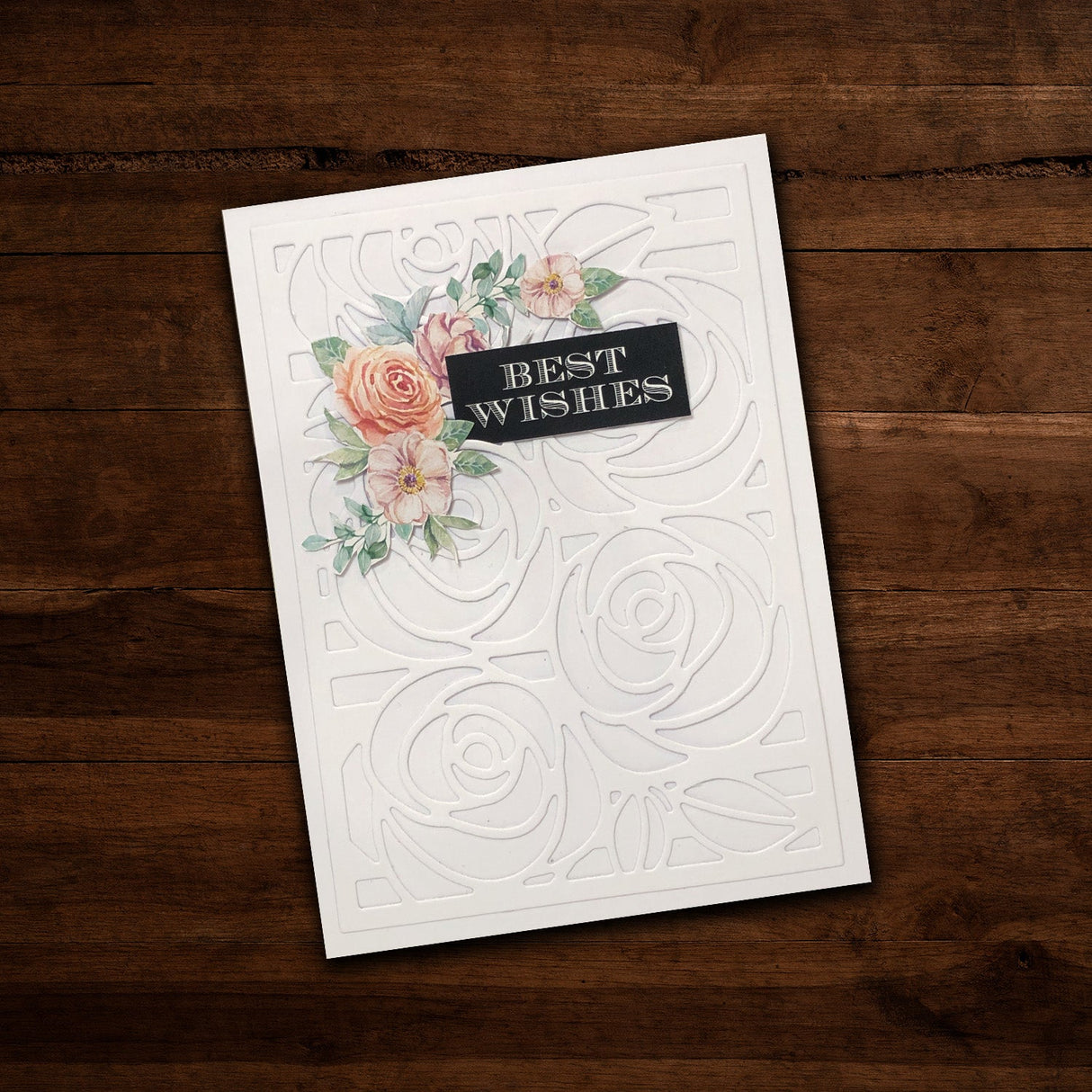 Rambling Rose Coverplate Metal Cutting Die 25990 - Paper Rose Studio