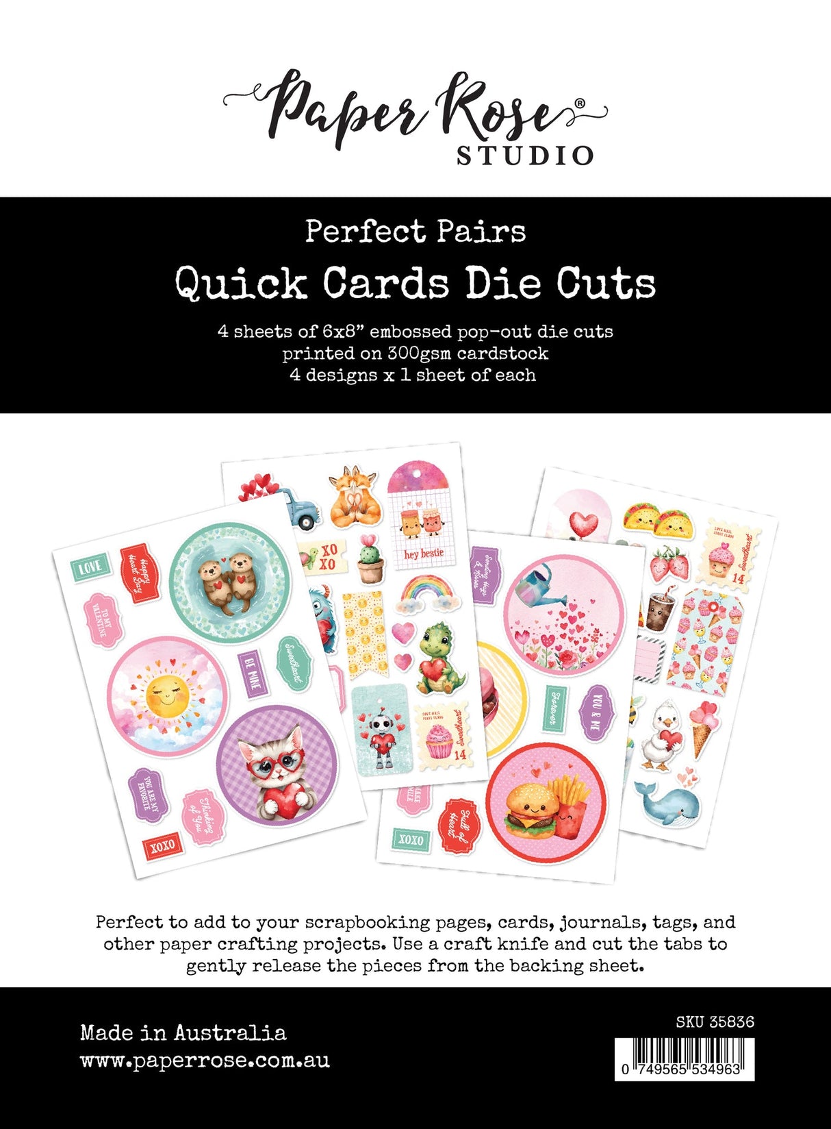Perfect Pairs 6x8" Quick Cards Die Cuts 35836
