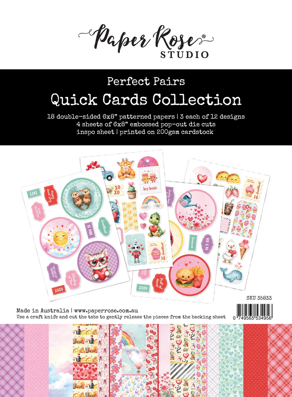 Perfect Pairs 6x8" Quick Cards Kit 35833 - Paper Rose Studio