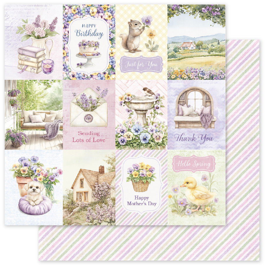 Petals & Pansies C 12x12 Paper (12 pc Bulk Pack) 36379