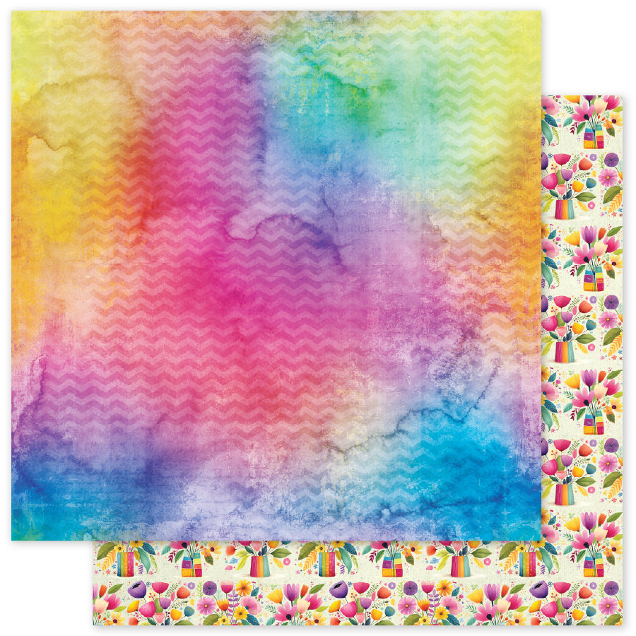 Rainbow Village Basics B 12x12 Paper (12pc Bulk Pack) 35328 - Paper Rose Studio