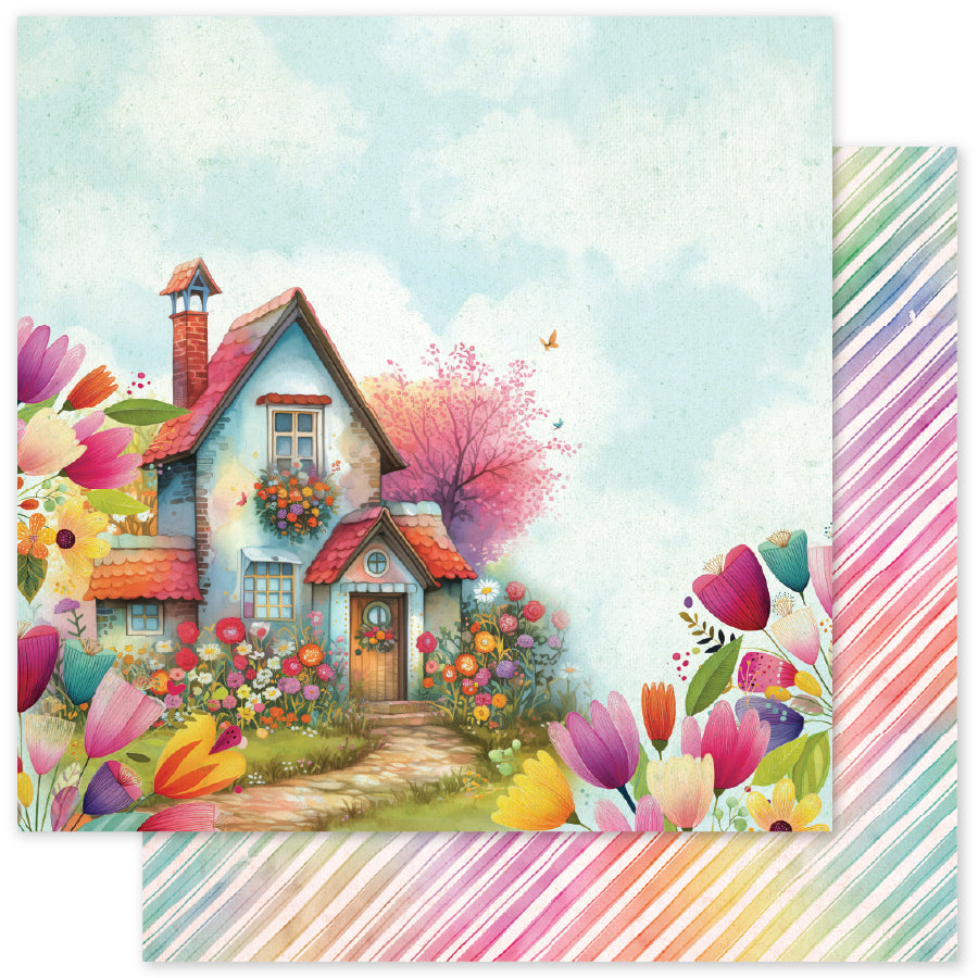 Rainbow Village Basics C 12x12 Paper (12pc Bulk Pack) 35331 - Paper Rose Studio