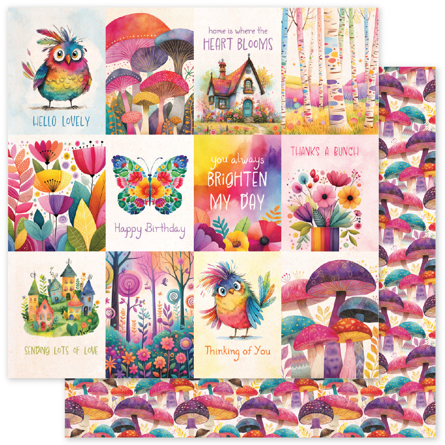 Rainbow Village D 12x12 Paper (12pc Bulk Pack) 35310 - Paper Rose Studio