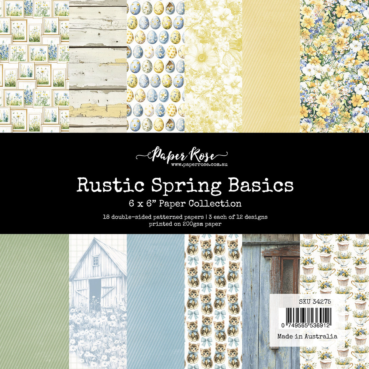 Rustic Spring Basics 6x6 Paper Collection 34275 - Paper Rose Studio