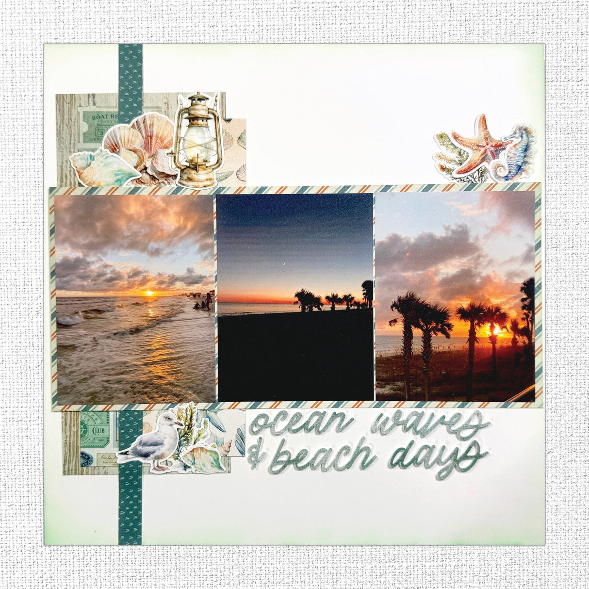 Seaside Memories 6 x 8" Embossed Die Cuts 33798 - Paper Rose Studio