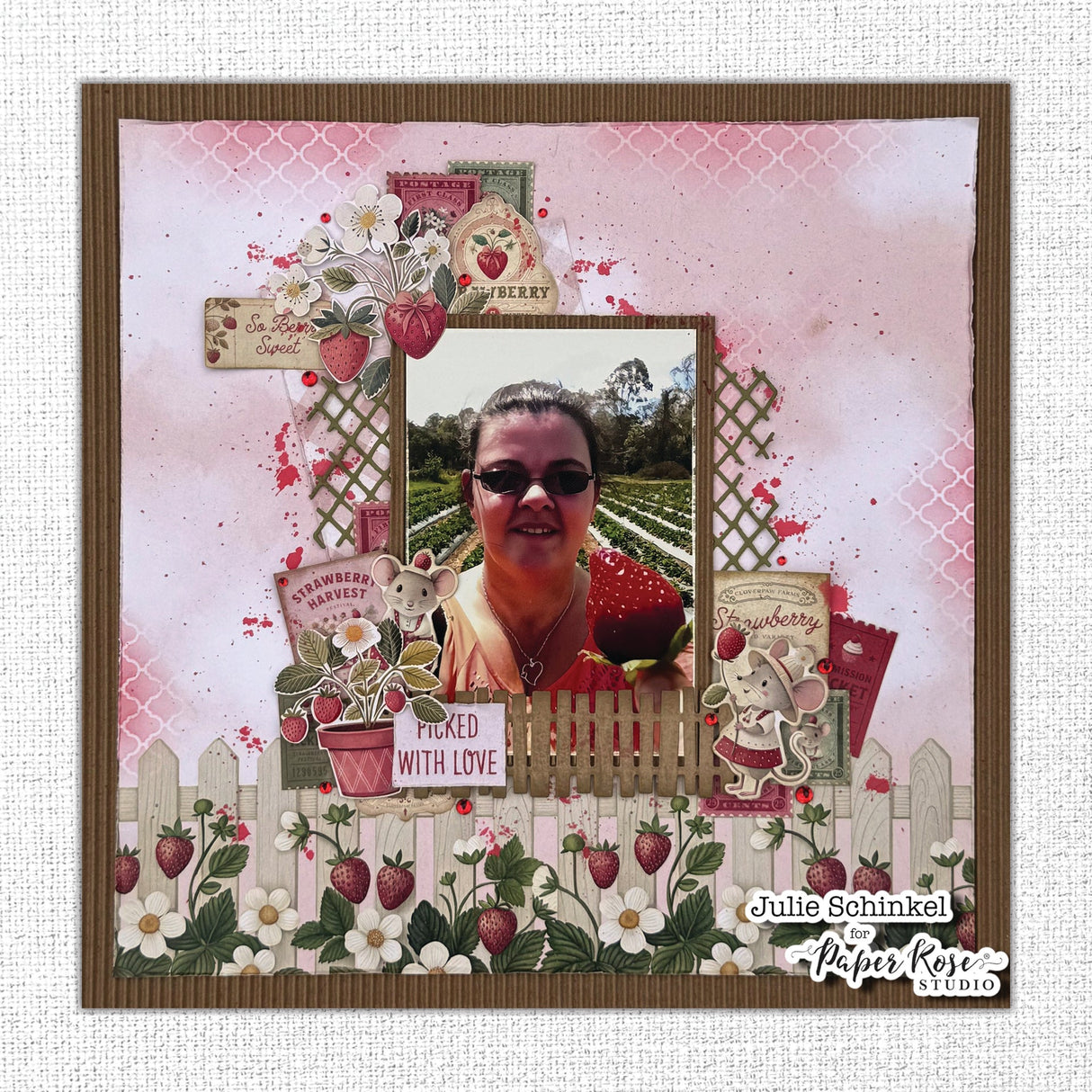 Strawberry Friends Embossed Die Cuts 34905 - Paper Rose Studio