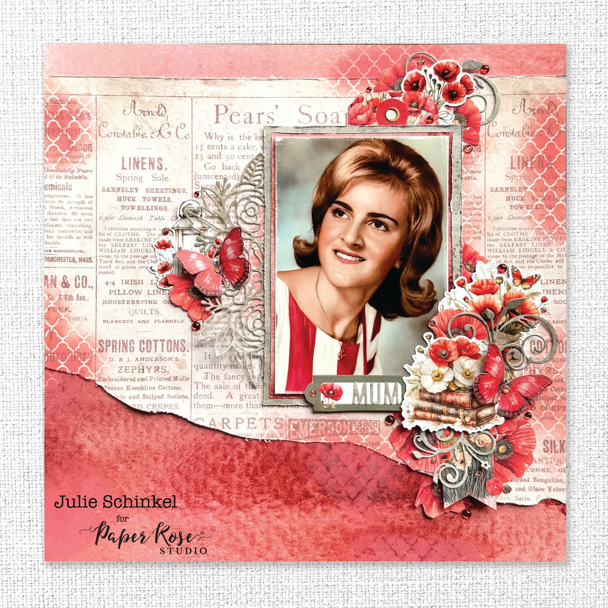 Poppy Garden Embossed Die Cuts 34665 - Paper Rose Studio