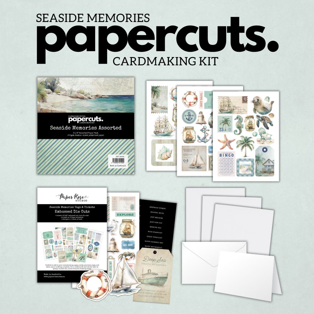 Seaside Memories Papercuts Cardmaking Kit 35359 - Paper Rose Studio
